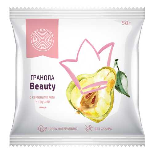 Гранола Fastbrunch Beaut с семенами чиа и грушей 3 саше в Да