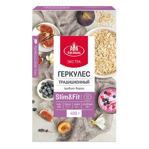 Хлопья Агро-Альянс Экстра Геркулес традиционный, 400 гр в Да