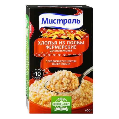 Хлопья Мистраль Фермерские из Полбы 400г в Да