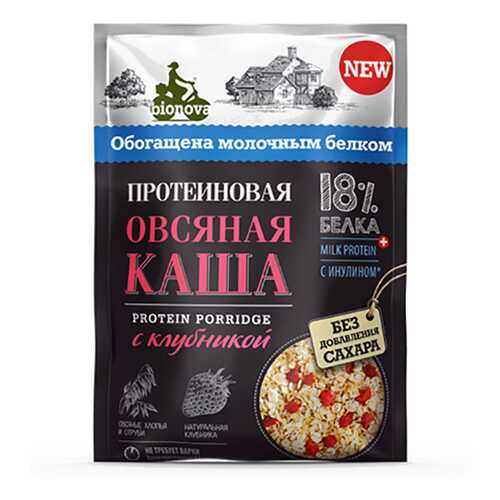 Каша овсяная Bionova Протеиновая с клубникой 40 г в Да
