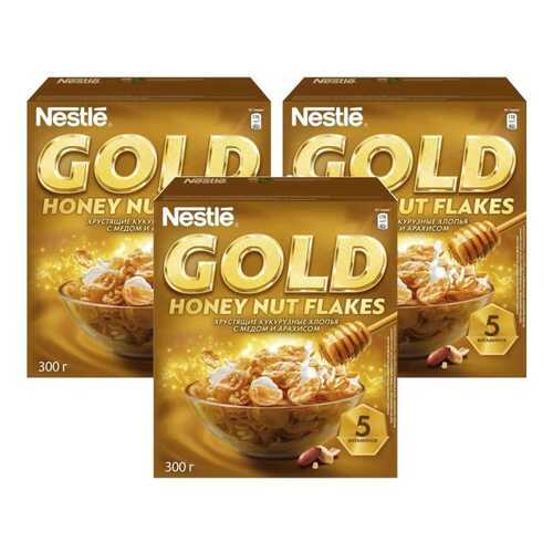 Кукурузные хлопья Gold Flakes с медом и орехами 3*300 г в Да
