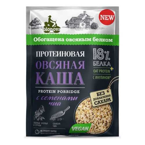 Протеиновая овсяная каша Bionova с семенами Чиа 40г в Да