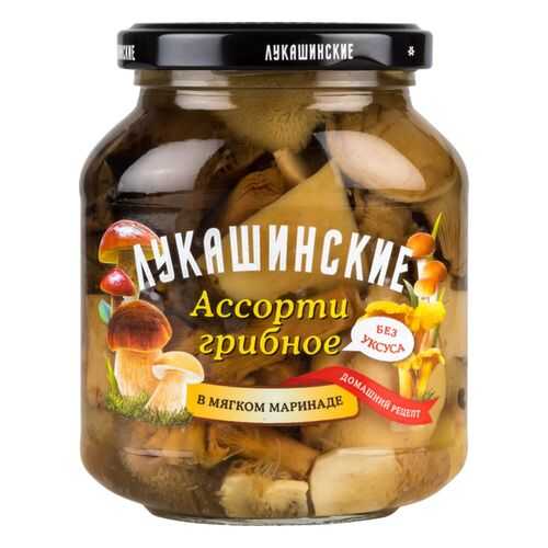 Ассорти грибное Лукашинские грибочки в мягком маринаде 340 г в Да
