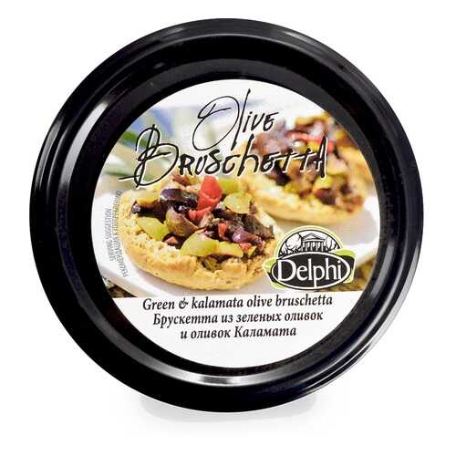 Брускетта Delphi из зеленых оливок и оливок Каламата Intercomm Foods S.A. 230г Греция в Да