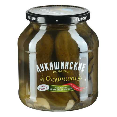 Огурчики по-старорусски Лукашинские с зеленью и дубовым листом 670 г в Да