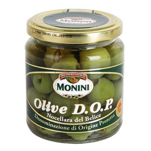 Оливки зелёные Monini D.O.P. без косточки 120 г стекло Италия в Да