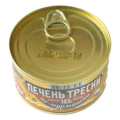 Печень трески Вкусные консервы по-мурмански 185 г в Да