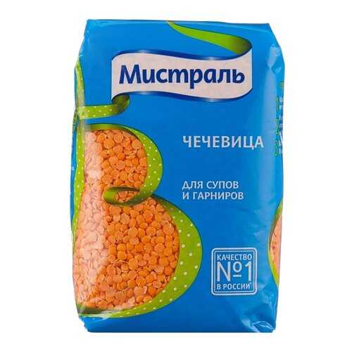 Чечевица Мистраль красная колотая для супов и гарниров 450 г в Да