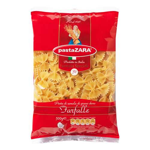 Макаронные изделия PastaZara farfalle 500 г в Да