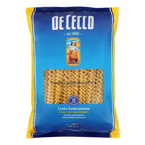 Макароны De Cecco Fusilli lunghi bucati №5 500 г в Да