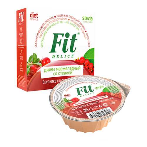 Джем мармелад Fit Parad со стевией брусника клюква лимонник в Да