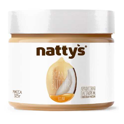 Паста Nattys Eclair арахисовая с кокосовым маслом и мёдом в Да