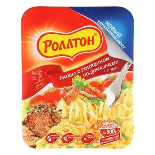 Лапша быстрого приготовления Роллтон с говядиной по-домашнему острая 90 г в Да