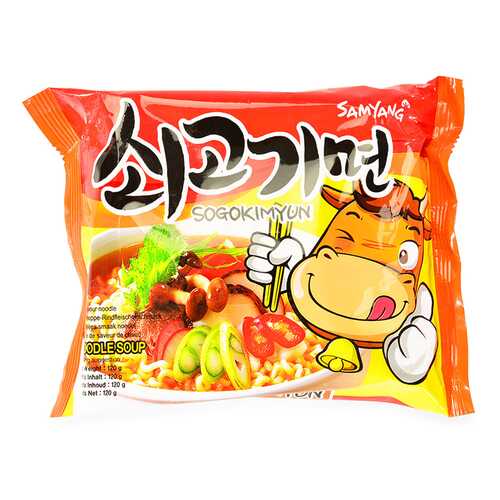 Лапша Samyang с говядиной, 120 г, Южная Корея в Да