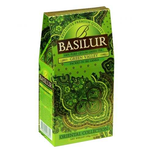 Чай Basilur Green Valley, зеленый листовой, 100 гр в Да