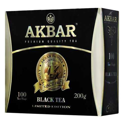 Чай черный Akbar байховый цейлонский мелкий 100 пакетиков в Да