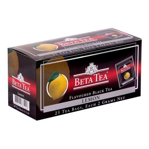 Чай черный Beta Tea лимон 25 пакетиков в Да