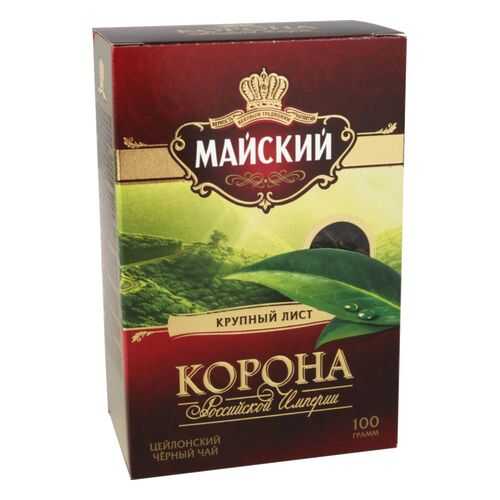 Чай черный Майский корона Российской Империи листовой 100 г в Да