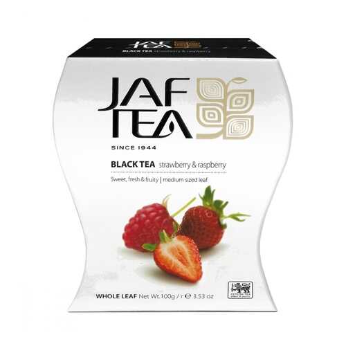 Чай Jaf Tea Strawberry & Raspberry черный листовой с добавками 100 г в Да