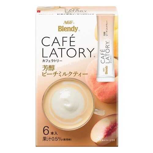 Чай растворимый AGF Cafe Latory Бленди латте персиковый в стиках 6*11 г в Да