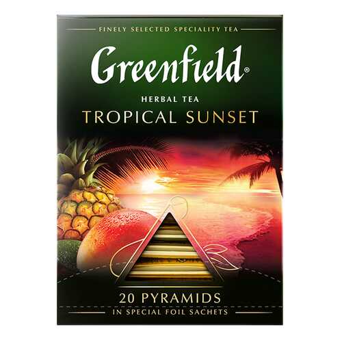Чай травяной в пирамидках Greenfield Tropical Sunset 20 пакетиков в Да