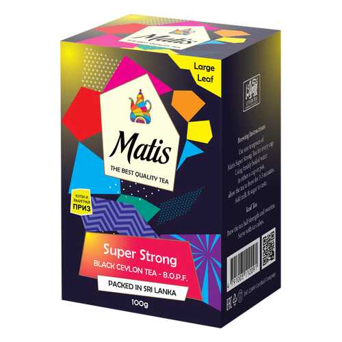 Чай весовой черный Матис Super Strong B.O.P.F. 100 г в Да