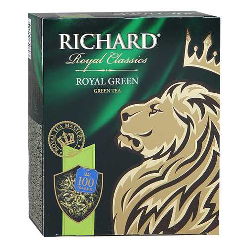 Чай зеленый Richard royal green 100 пакетиков в Да