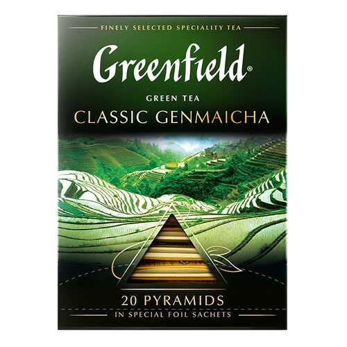 Чай зеленый в пирамидках Greenfield Classic Genmaicha 20 пакетиков в Да