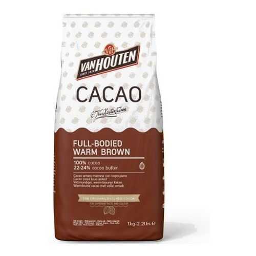 Какао порошок Van Houten 100% full-bodied warm brown 22-24% 1 кг в Да