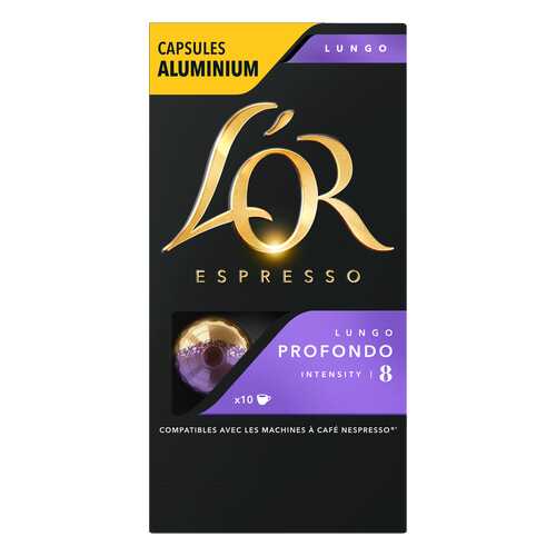 Капсулы L’OR Espresso Lungo Profondo для кофемашин Nespresso 10 капсул в Да