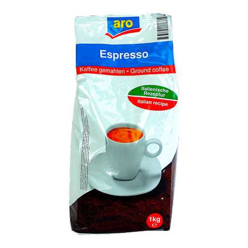 Кофе Aro espresso обжаренный в зернах для эспрессо 1 кг в Да
