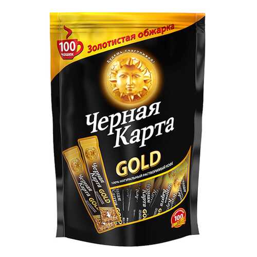 Кофе растворимый Черная карта gold 2 г 100 штук в Да