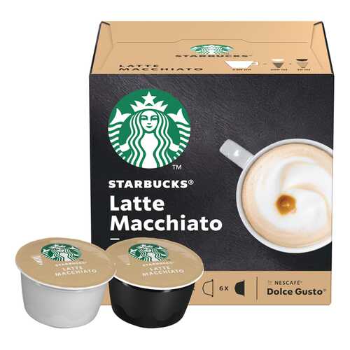 Набор Starbucks Latte Macchiato капсулы стандарта Nescafe Dolce Gusto 12 шт в Да
