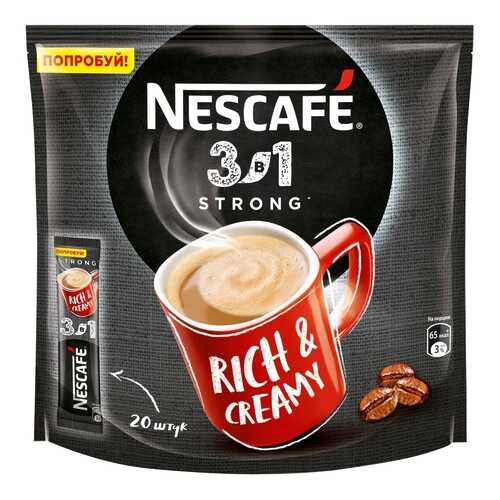 Напиток Nescafe 3в1 кофейный крепкий растворимый 14.5 г 20 штук в Да