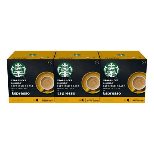 STARBUCKS Blonde Espresso Roast Капсулы для системы NESCAFE Dolce Gusto, 12 шт. в Да