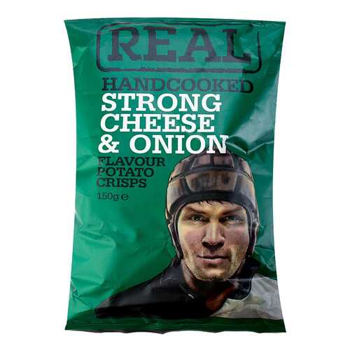 Чипсы картофельные Real Crisps Limited с сыром и луком 150 г в Да