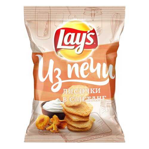 Картофельные чипсы Lay's из печи лисички в сметане 85 г в Да