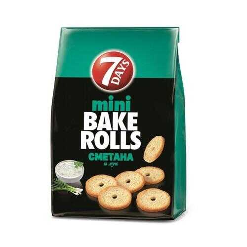 Сухарики 7 Days мини Bake rolls с приправой сметана и лук 10*80 г в Да