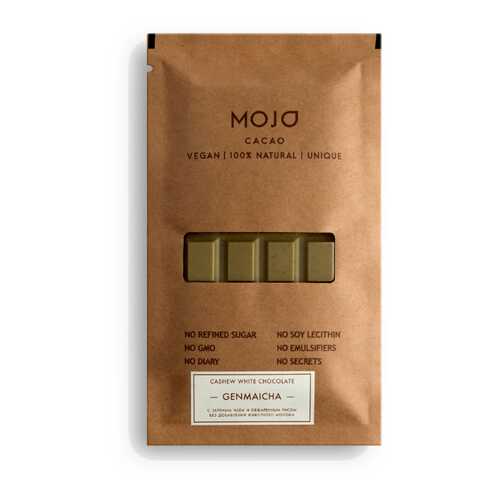 Белый шоколад Mojo Cacao с зеленым чаем и обжаренным рисом genmaitcha в Да