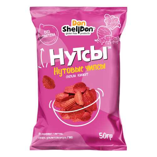 Чипсы Don Shelldon Нутсы нутовые со вкусом свеклы и кунжута 50 г в Да
