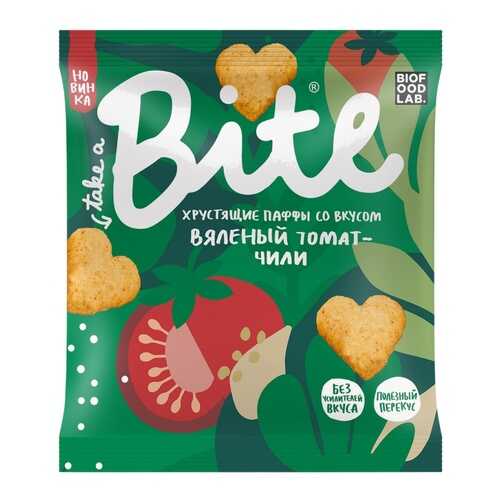 Мультизлаковые фигурки Take a Bite Паффы со вкусом Вяленый томат-чили, 30 гр в Да