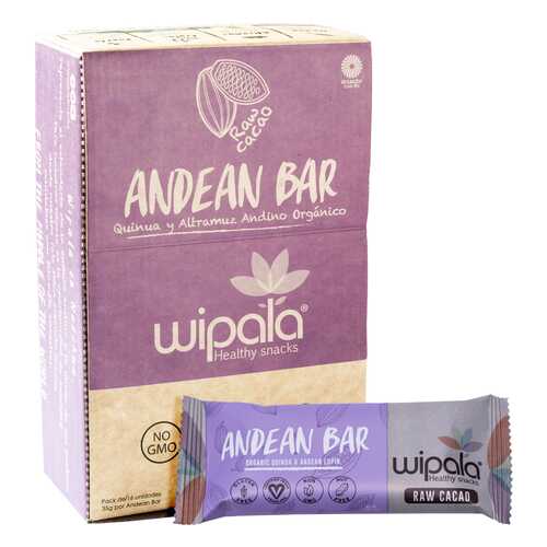 Злаковые батончики Wipala Snacks какао-киноа 16 шт по 35 г в Да