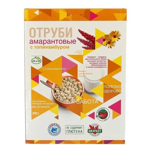 Отруби Di&Di амарантовые безглютеновые с топинамбуром 195 г в Да