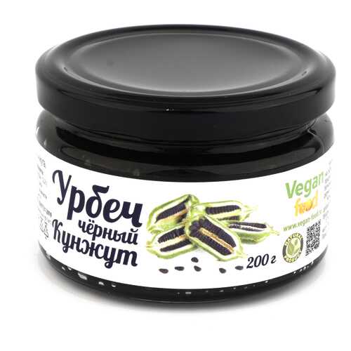Урбеч Vegan-food из семян черного кунжута 200 г в Да