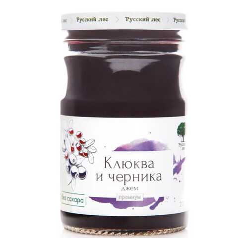 Джем Русский лес клюква и черника премиум 220 г в Да
