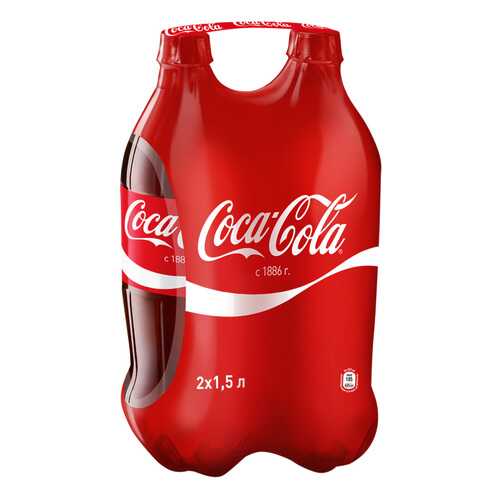 Напиток Coca-Cola сильногазированный 1.5 л 2 штуки в упаковке в Да