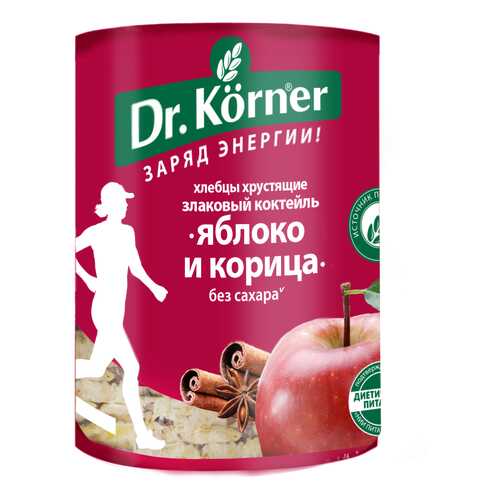 Хлебцы Dr.Korner злаковый коктейль яблочный с корицей 90 г в Да