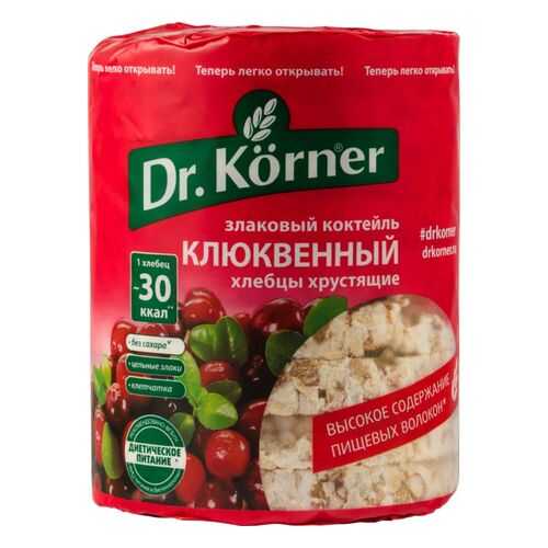 Хлебцы хрустящие Dr.Kоrner злаковый коктейль клюквенный 100 г в Да