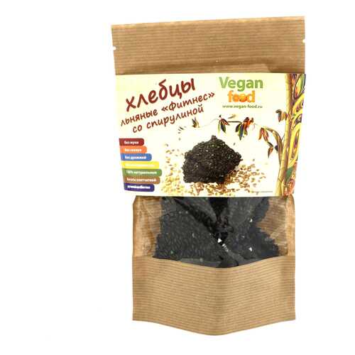 Хлебцы льняные Vegan-food фитнес со спирулиной 100 г в Да