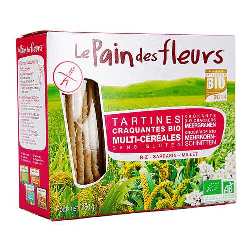 Хлебцы Pain des fleurs без глютена мультизлаковые 150 г в Да